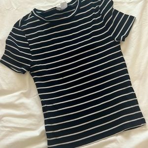 H&M Ribbed Striped Baby Tee